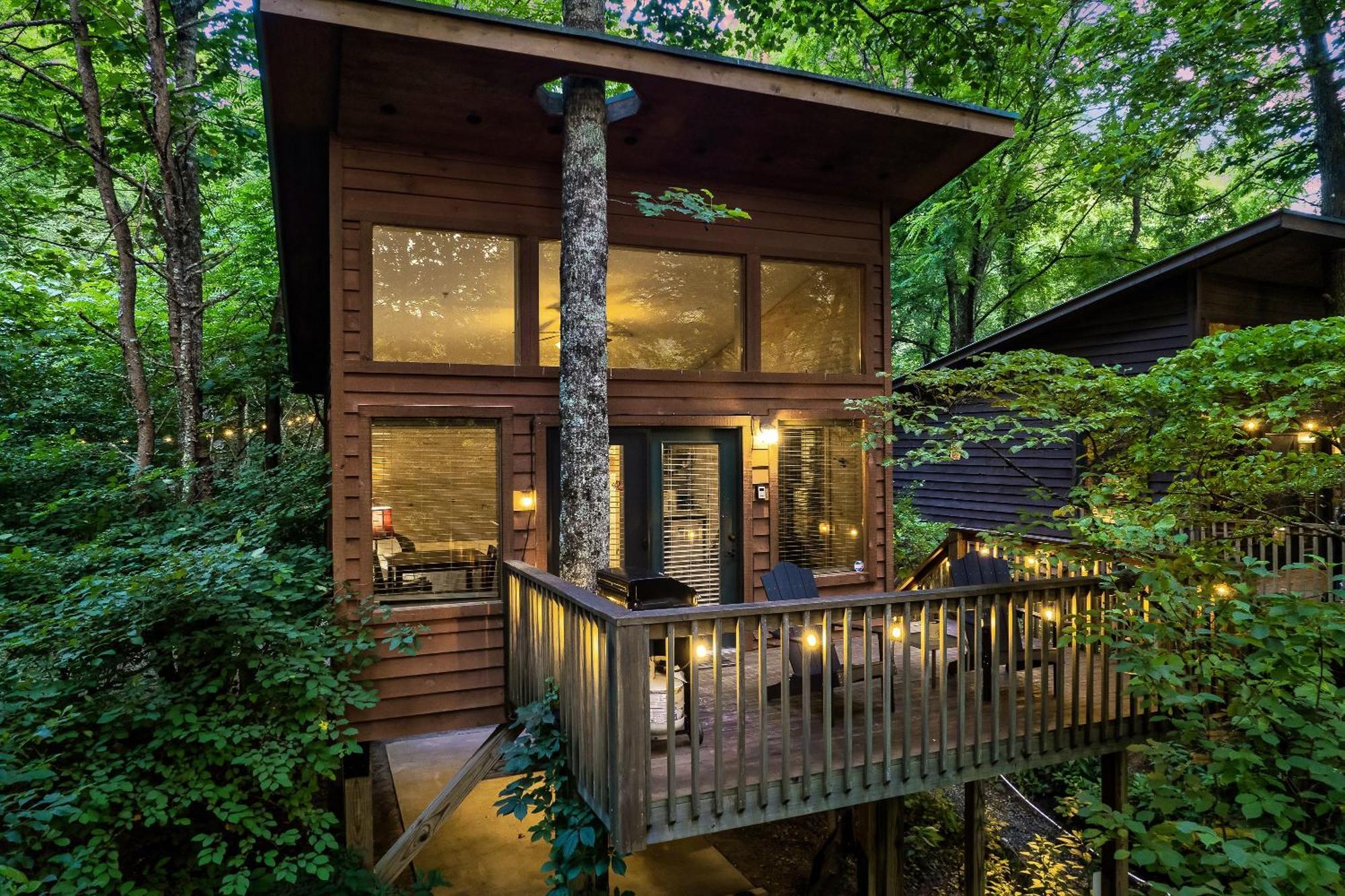 Rivers Edge Treehouses Robbinsville Exterior foto